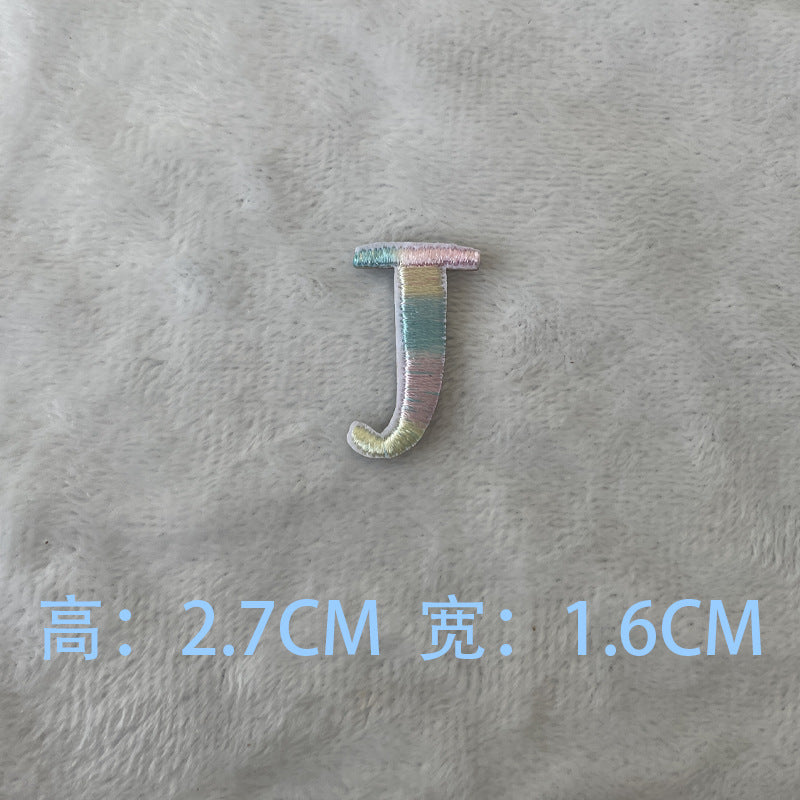 Wholesale Colorful 26 English letters embroidered patch